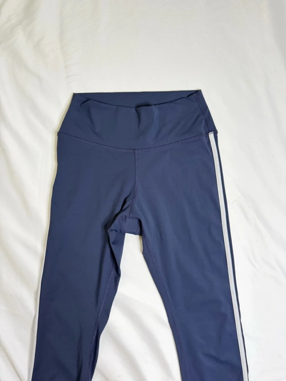 Gilly Hicks Navy Blue Leggings with white Side Trim